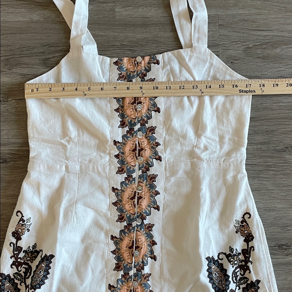 Cleobella Dress Jolene Veneto Paisley Ivory Ankle Indie Cotton Midi Dress L - Picture 5 of 10